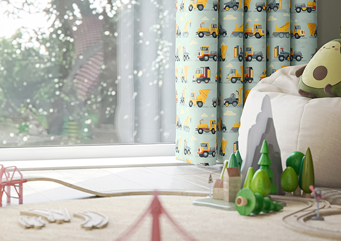 Construction Crew, Cement Grey - Made to Measure Curtains - Image 5